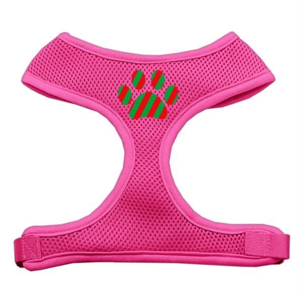 Unconditional Love Christmas Paw Screen Print Soft Mesh Harness Pink Large UN814200
